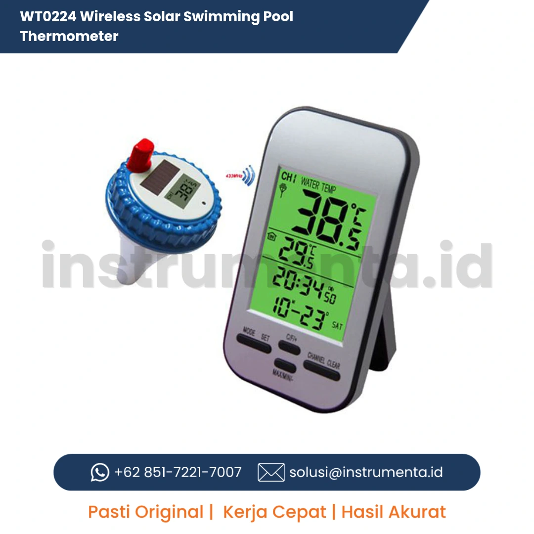 Ready Stock WT0224 Wireless Solar Swimming Pool Thermometer Termometer Kolam Renang Digital Apung Nirkabel Multi-Channel